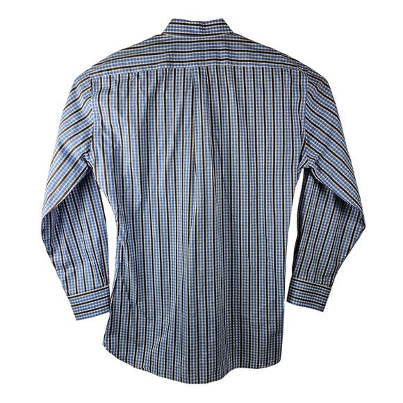 Peter Millar Shirt Mens XXL Blue Check Designer American Preppy Casual Timeless - Picture 4 of 9